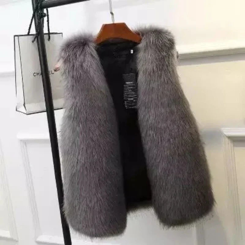Ladies' Warm Faux Fur Vest | Winter