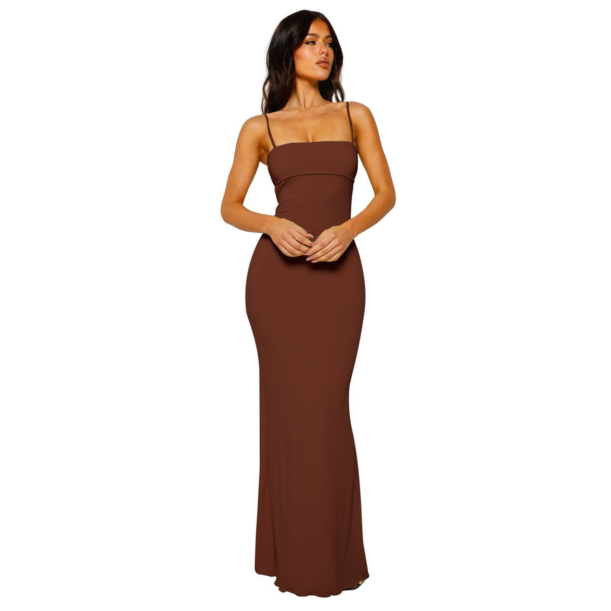 Women’s Square Neck Evening Dress | Maxi