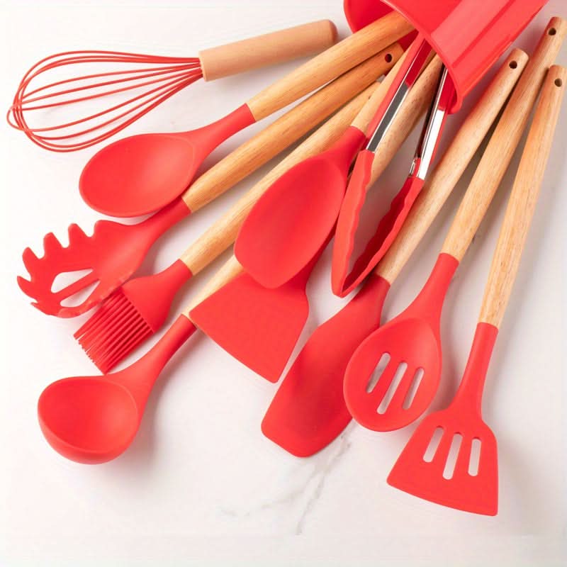 12-Piece Silicone Kitchen Set | Heat Resistant & Dishwasher Safe