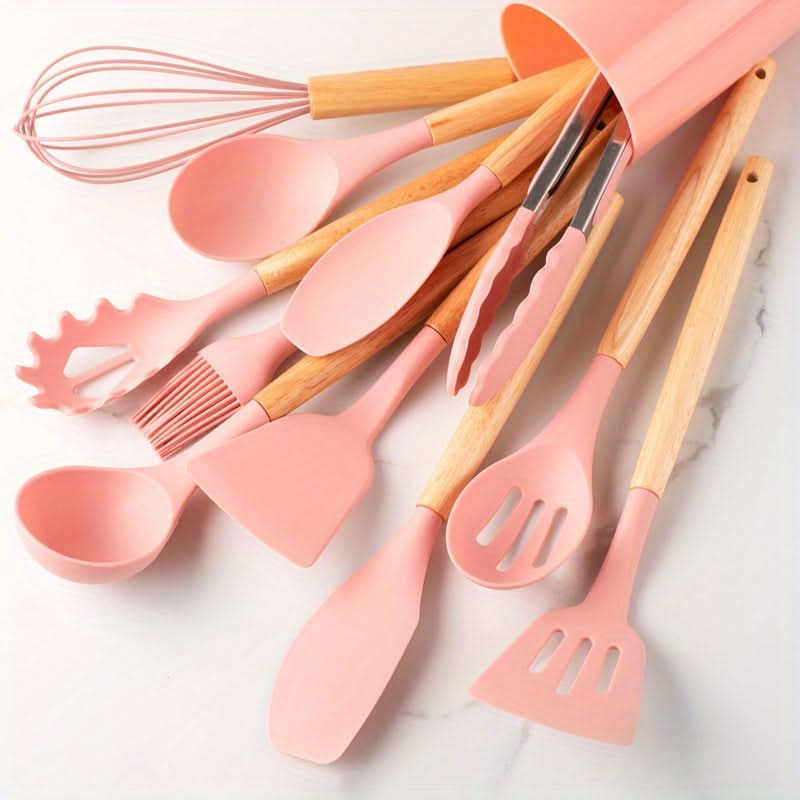 12-Piece Silicone Kitchen Set | Heat Resistant & Dishwasher Safe