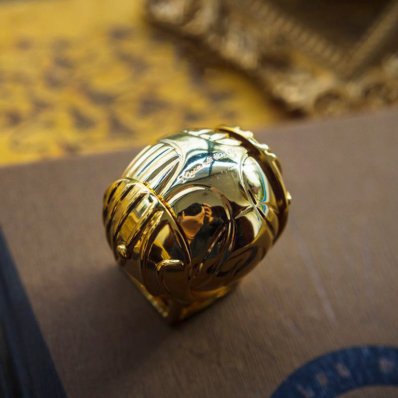 18k Gold Plated Treasure Ring Box with Adjustable Design | Elegant Jewelry