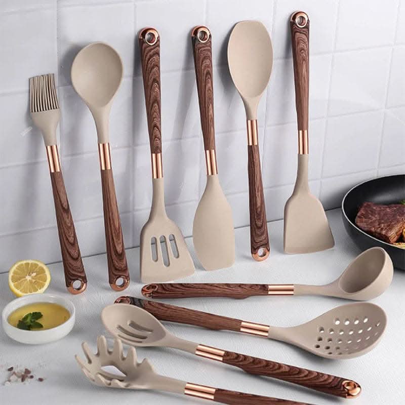 10-Piece High-Quality Silicone Kitchen Utensil Set